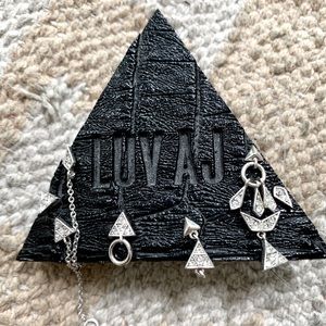 Luv AJ Pave Kite mixed earring set in silver